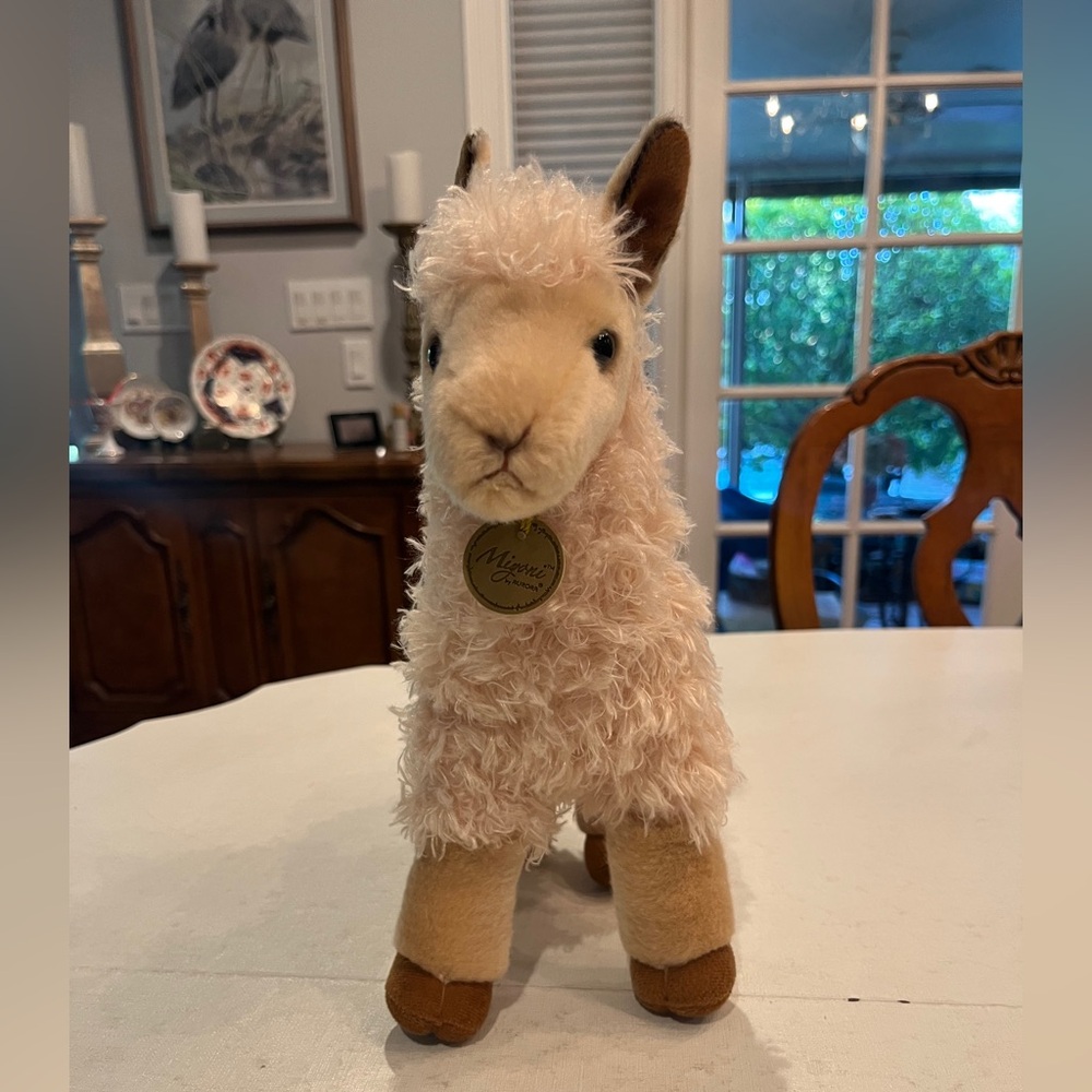 Miyoni by Aurora Cream and Brown Plush Llama.